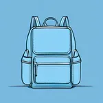 small blue leather backpack image